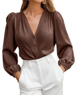 BTFBM Women's Satin Blouse