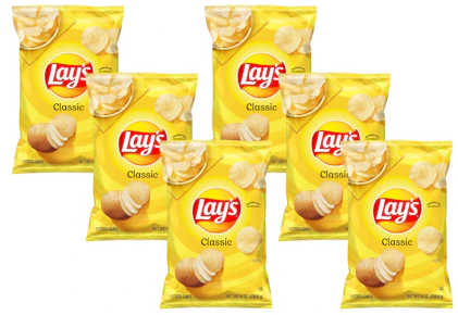 6 Lay's Chips Bags