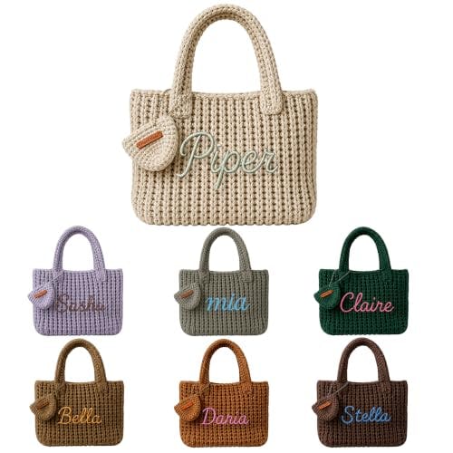 Custom Embroidered Crochet Tote