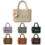 Custom Embroidered Crochet Tote