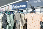 gerber baby clothes on display at walmart