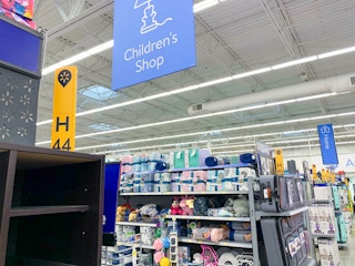 photo of the children's shop area of walmart store