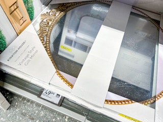 aldi round vintage style gilt mirror