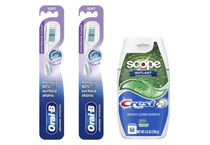 1 Crest + 2 Oral-B