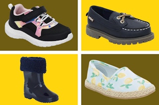 4 different shoes styles from Carter's in kids' sizes