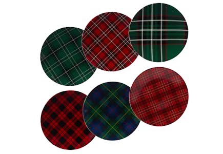 Christmas Plaid Dinner Plates
