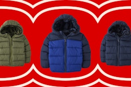 Three Children's Place toddler puffer jackets