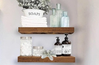 floating shelves on a wall