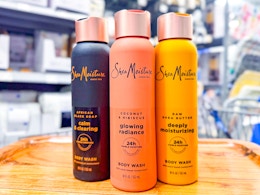 SheaMoisture body wash (3 side by side) in Walmart store