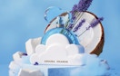 Ariana Grande Cloud perfume on a coconut display