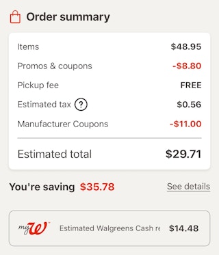 walgreens screenshot haul