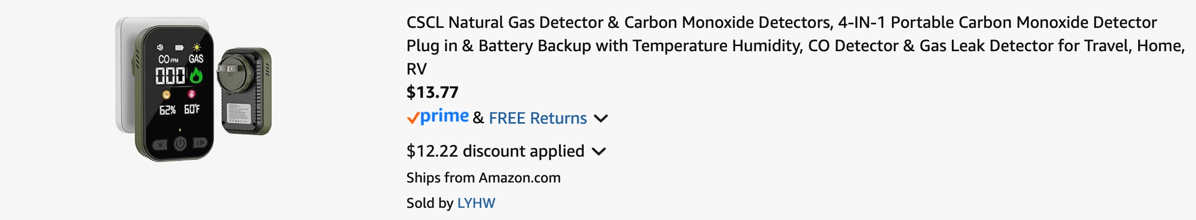 Amazon Natural Gas Detector & Carbon Monoxide Detectors 2025