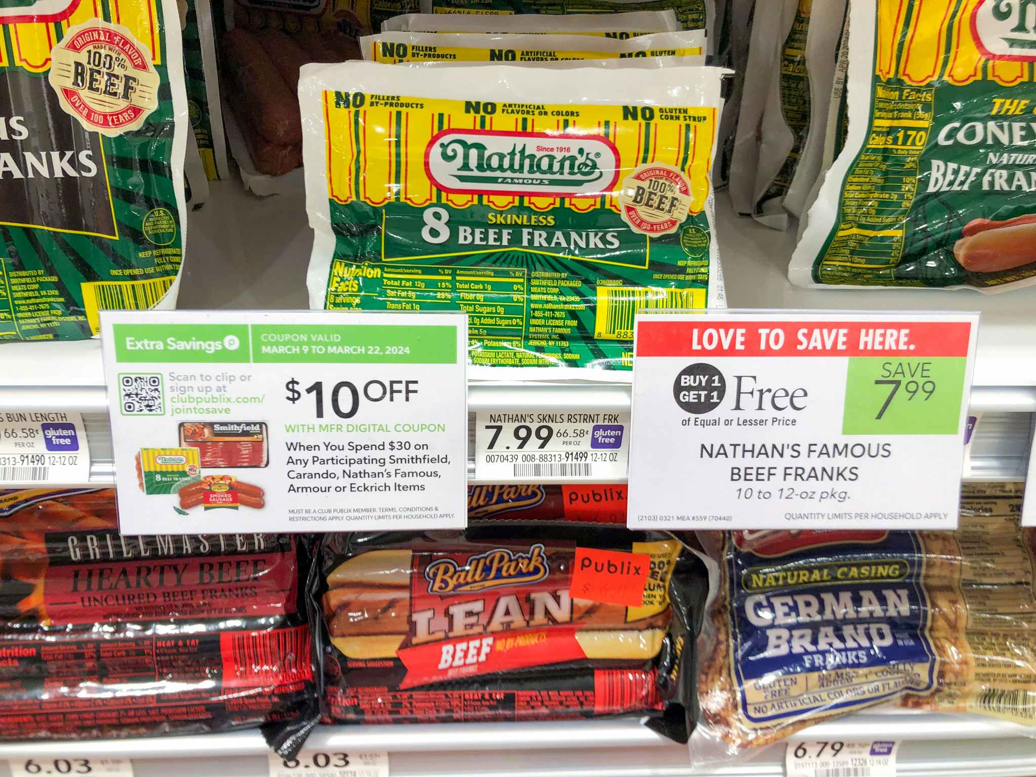 publix nathans famous skinless beef franks 1
