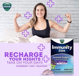 until gone Vicks Immunity Zzzs Immune Support Chewable Tablets stock iamge 2021 1 2