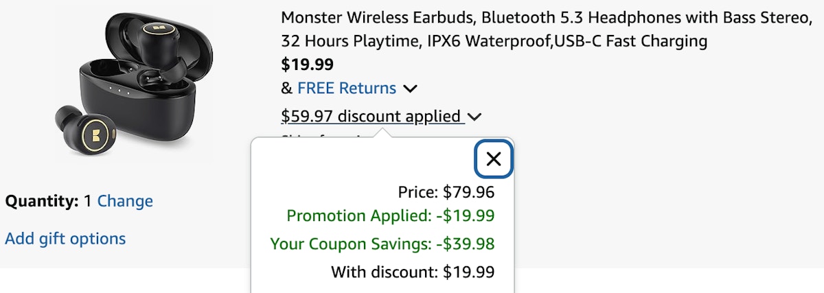 Monster earbuds cart