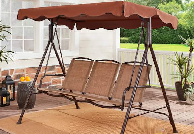 50% Off a Mainstays Porch Swing at Walmart — Only $98 card image