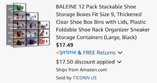 Amazon Stackable Shoe Storage Boxes 2025