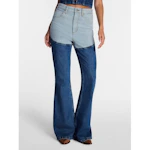 Women's Long Denim Chaps Jeans