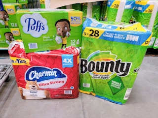 paper towels, bath tissue, and facial tissues