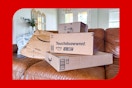 amazon items on a couch