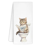 Reading Cat Hand Towel