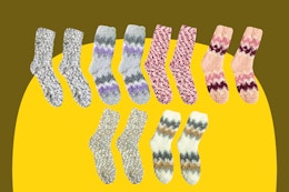Fuzzy Socks for $0.67 a Pair? Grab This 6-Pack for $3.99 at Walmart Fast card image