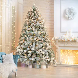 Ericka Pre-lit Flocked Christmas Tree