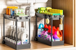 Under-Sink Organizer 2-Pack, Only $12.49 on Amazon card image