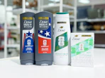 4 dove fifa body products sitting together on a table at target