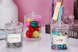 storage canisters on a table