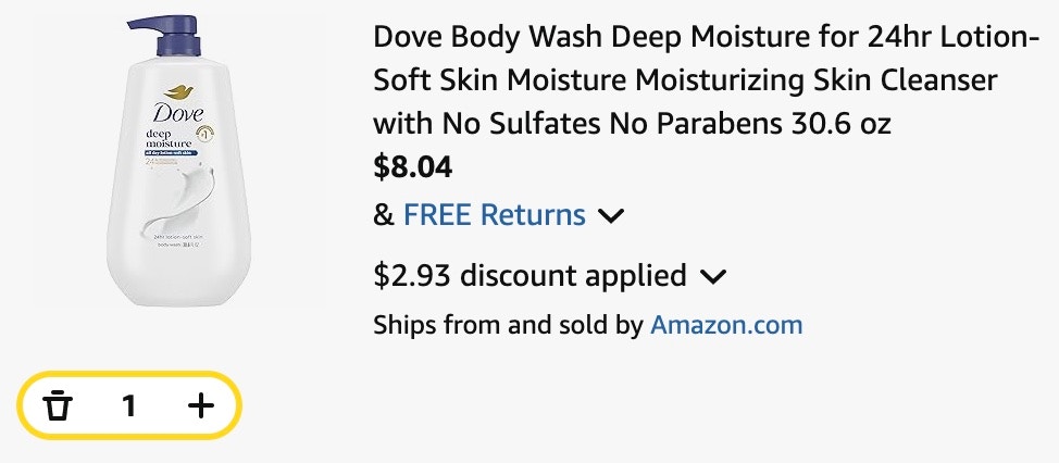 dove body wash