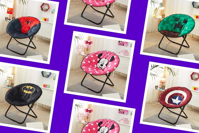 Character Saucer Chair, Only $35 at Walmart — Minnie, Minecraft, and More card image