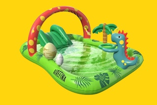 inflatable pool with dinosaur