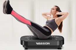 Vibration Plate Exercise Machine, $59.99 on Amazon (Reg. $130) card image