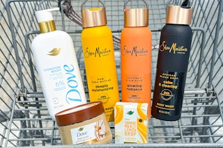 dove shea moisture products in shopping cart