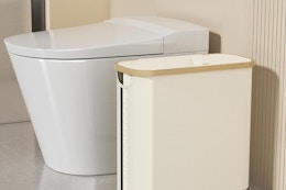 a toilet paper storage bin