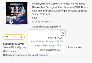 finish Amazon receipt