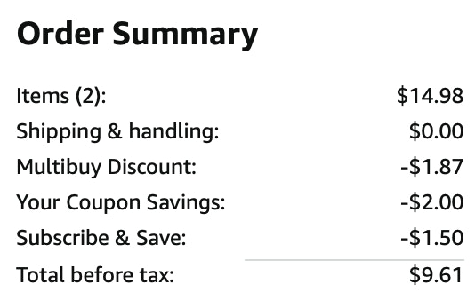 Red Bull Amazon receipt