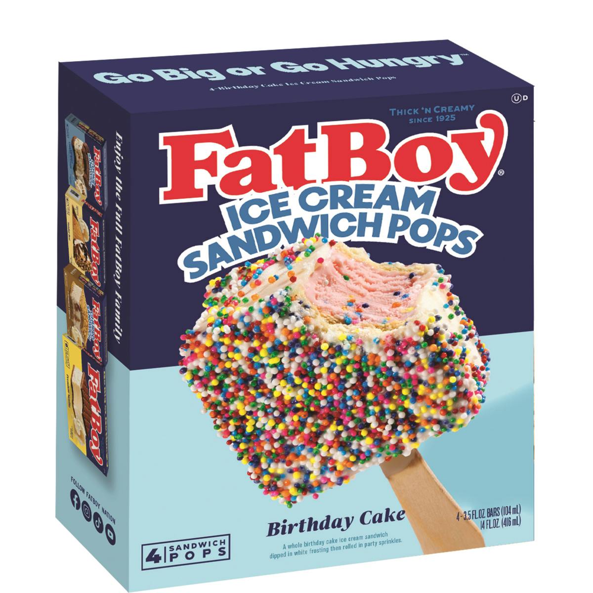 4 FatBoy Ice Cream Sandwich Packs