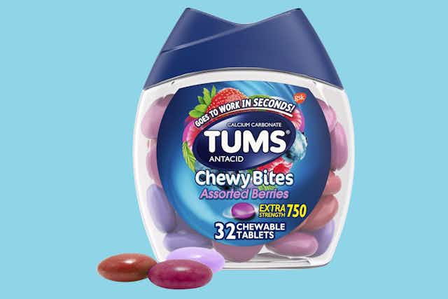 Tums Antacid Chewy Bites, as Low as $4.74 on Amazon card image