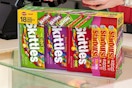 Starbust/Skittle Variety Box being displayed