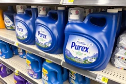purex laundry detergents on store shelf