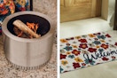 Muskoka fire pit and Mainstays doormat