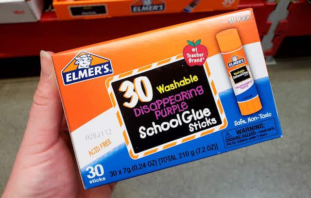 Elmer's Disappearing Purple Glue Stick 30-Pack, as Low as $7.26 on Amazon card image