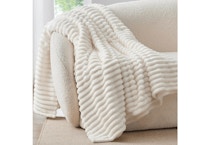 Ribbed Fleece Throw Blanket
