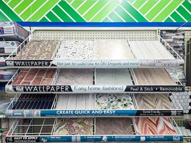 Dollar Tree Has New Removable Wallpaper Prints for Just $1.25 per Sheet card image