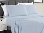 a sheet set on a bed