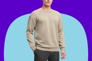 G Gradual Mens Sweatshirt Geometric Textured Crewneck Sweater.