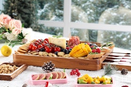 charcuterie board on a table