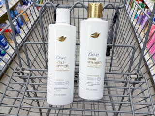 dove hair care products in walgreens cart